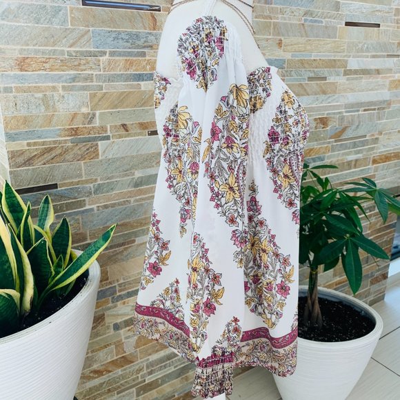 SHOW ME YOUR MUMU RAQUEL PAISLEY SMOCKED TOP SZ XS - Picture 4 of 7